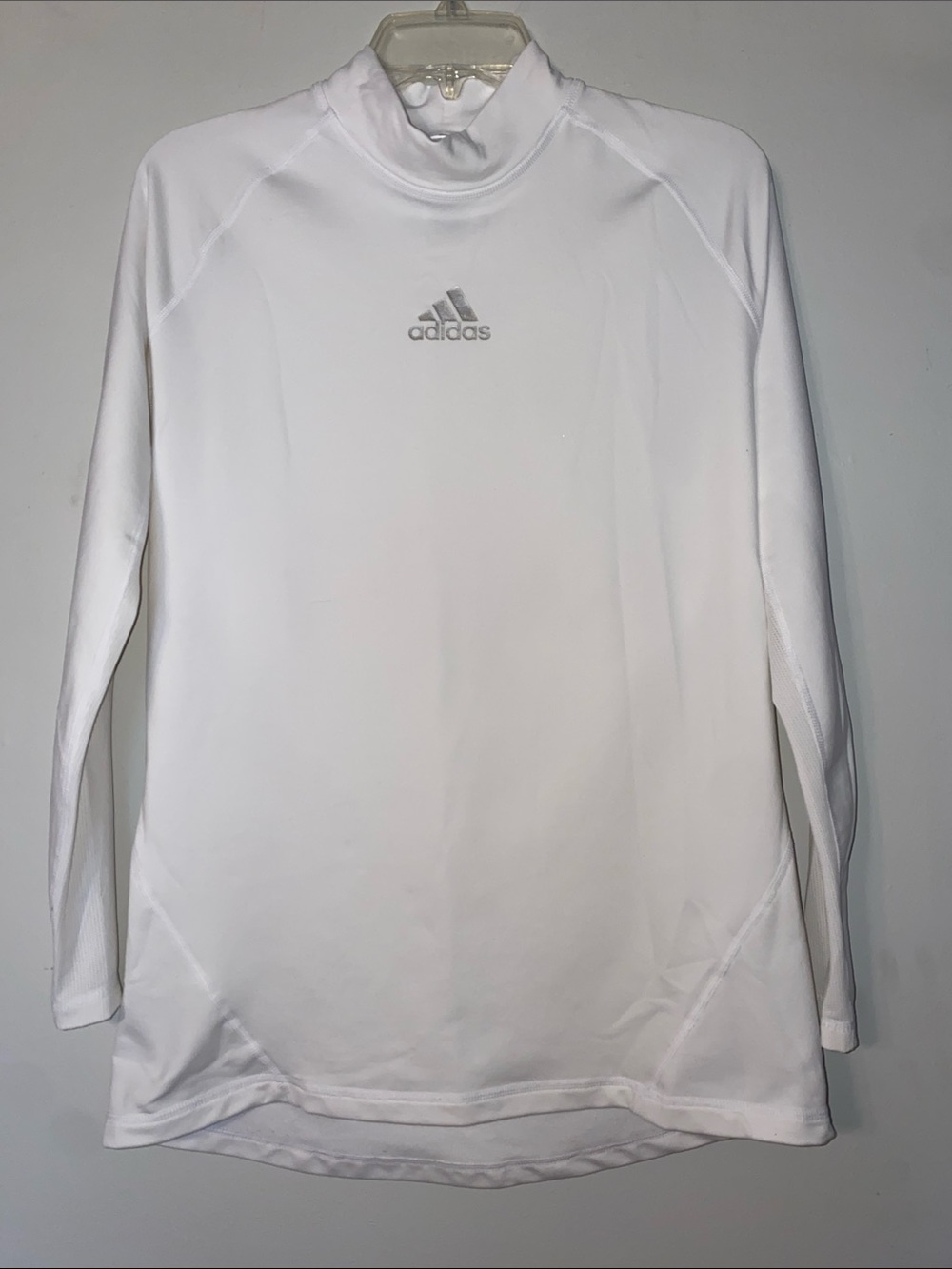 adidas Long Sleeve Athletic Top in White
